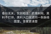 看似无关，实则相连：把黑料网、黑料不打烊、黑料入口放进同一条脉络图里，答案更清楚