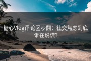 糖心Vlog评论区吵翻：社交焦虑到底谁在说谎？