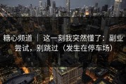 糖心频道 ｜ 这一刻我突然懂了：副业尝试，别跳过（发生在停车场）