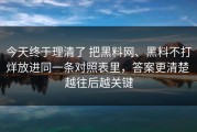 今天终于理清了 把黑料网、黑料不打烊放进同一条对照表里，答案更清楚 越往后越关键