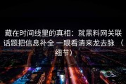 藏在时间线里的真相：就黑料网关联话题把信息补全 一眼看清来龙去脉 （细节）