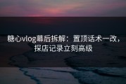 糖心vlog幕后拆解：置顶话术一改，探店记录立刻高级