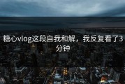 糖心vlog这段自我和解，我反复看了3分钟