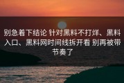 别急着下结论 针对黑料不打烊、黑料入口、黑料网时间线拆开看 别再被带节奏了