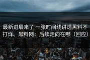 最新进展来了 一张时间线讲透黑料不打烊、黑料网：后续走向在哪（回应）