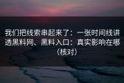 我们把线索串起来了：一张时间线讲透黑料网、黑料入口：真实影响在哪（核对）