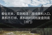看似无关，实则相连：围绕黑料入口、黑料不打烊、黑料网时间线复盘到底 （冷门）