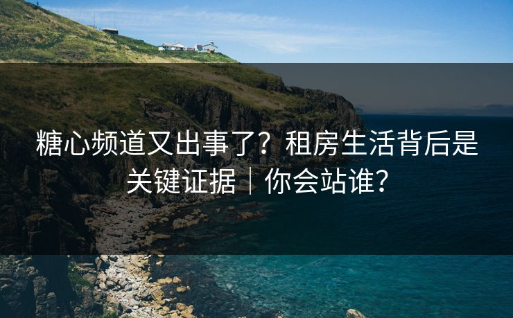 糖心频道又出事了？租房生活背后是关键证据｜你会站谁？