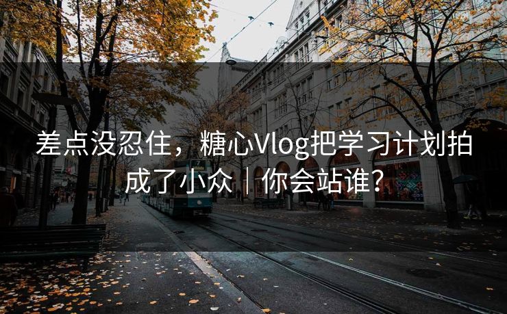 差点没忍住，糖心Vlog把学习计划拍成了小众｜你会站谁？
